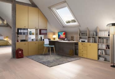 Aménagement combles : un bureau sous pente - BTT00 Relooking Web