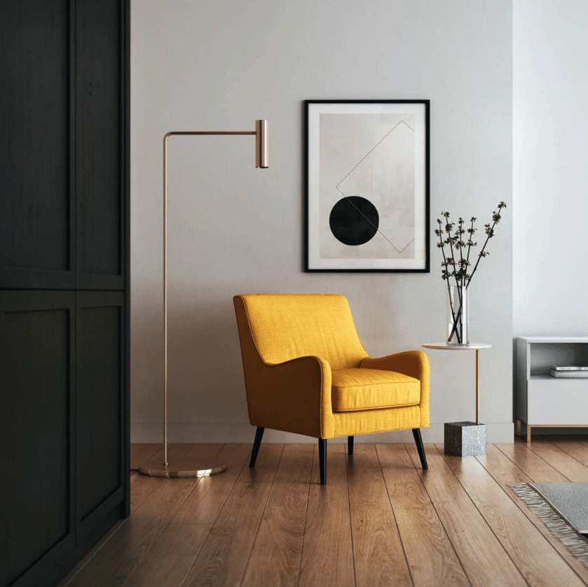 Fauteuil jaune pour une ambiance design qui sublime la décoration intérieure