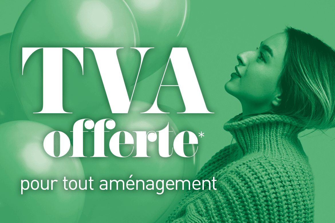 Archea vous offre la tva sur votre aménagement - bandeau promo site web pour pages magasins