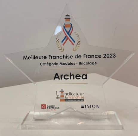 Trophée Meilleure franchise de France 2023 dans la catégorie Meuble/Bricolage - Archea