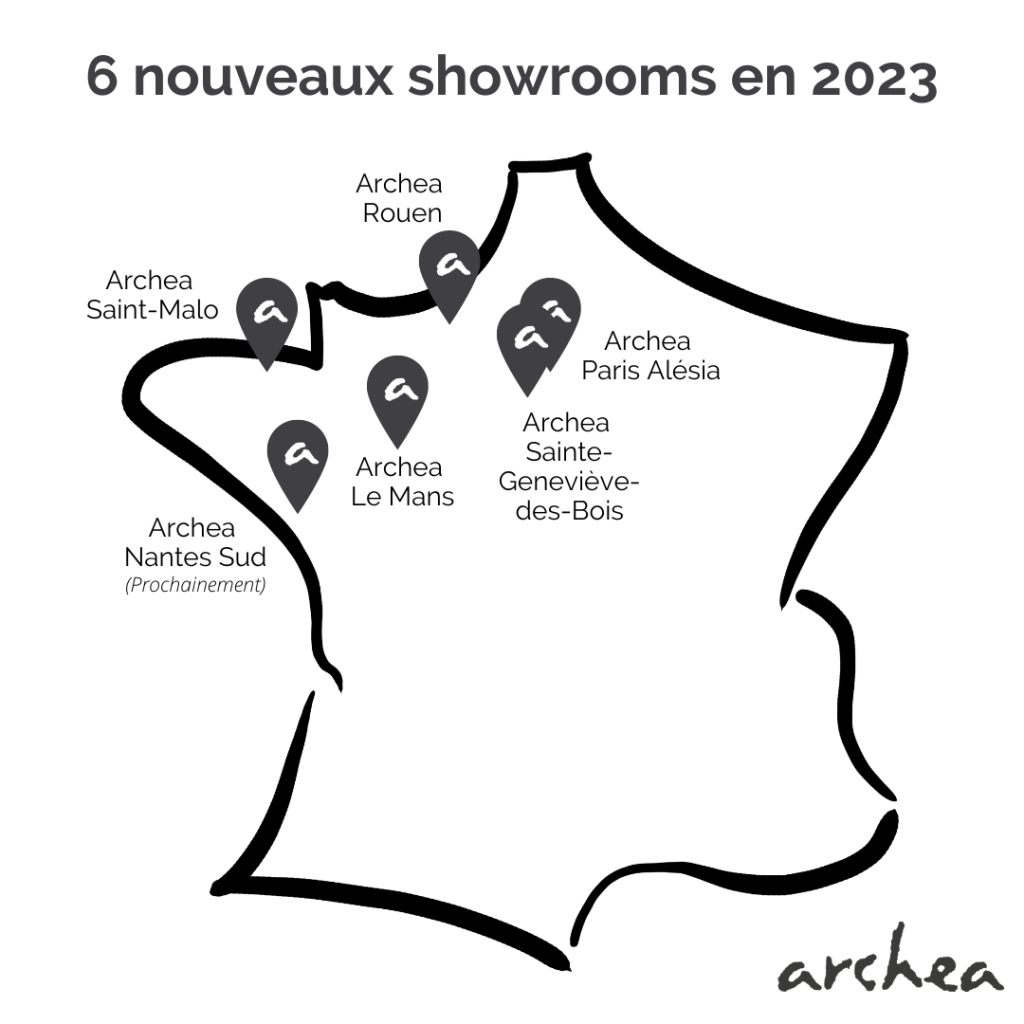 Archea - Ouverture de 6 nouveaux showrooms 2023