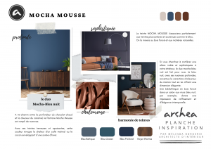 Mocha Mousse et Bleu Nuit pour une décoration intérieure tendance